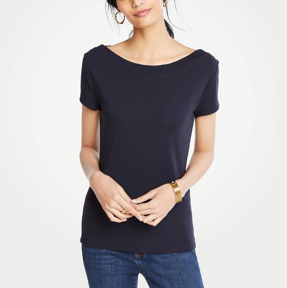 Ann Taylor Petite Stripe Top